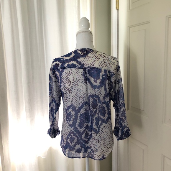 { RBL } Nordstrom Sheer Purple Ruffle Blouse - Picture 5 of 8